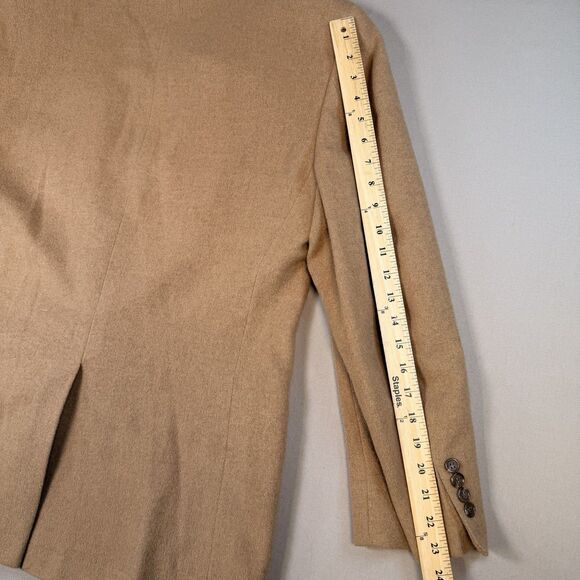 Brooks Brothers Blazer Mens 43R Tan Camel Hair Jacket Two Button Coat - Picture 10 of 10